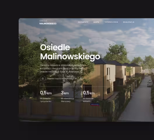 Malinowskiego website screenshot