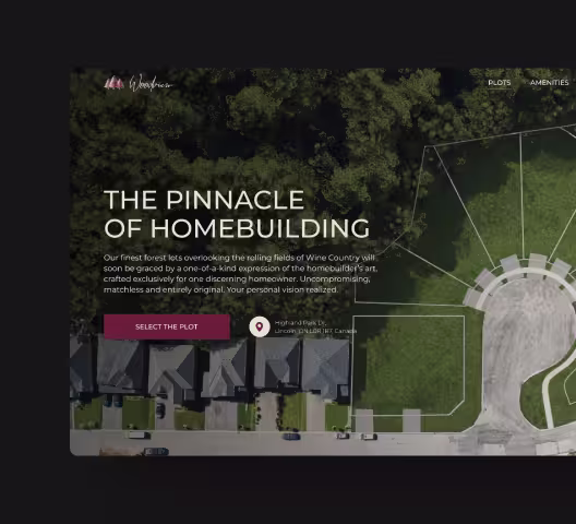 Woodview Estate website screenshot